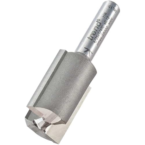 Image of Trend Professional Straight Two Flute Router Cutter, 1/4 Inch Shank, 17mm Cut Diameter & 25mm Cut Length, Tungsten Carbide Tipped, 4/25X1/4TC