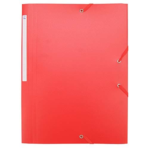 Image of Waytex Elasticated Folder with 3 Flaps Polypropylene 4.5/10 Flexible and Opaque A4 - Red