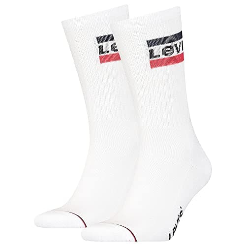 Image of Levi's Unisex Sportwear Logo 144 Crew sock, white white, 8-Jun UK