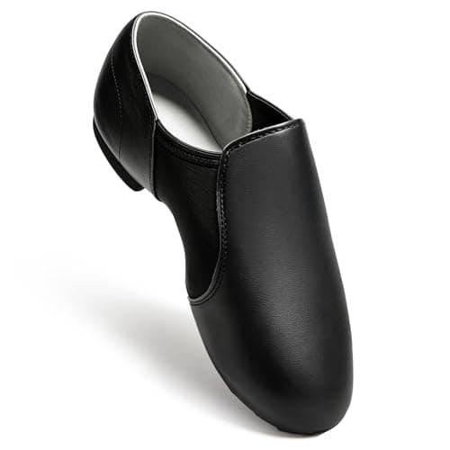 Image of Asyusyu Jazz Shoes for Women Split Sole Jazz Dance Shoes-Black,2 UK
