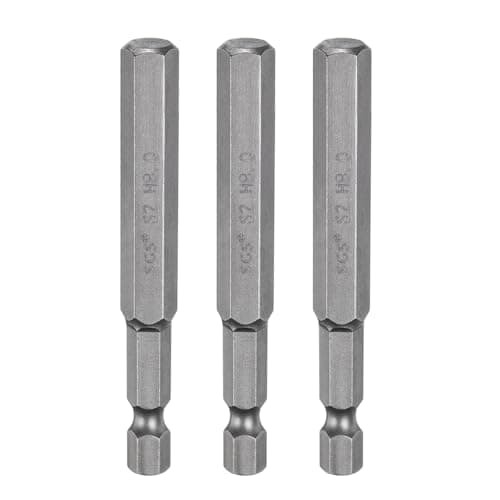 Image of sourcing map 3pcs H8.0 Hex Head Drill Bit Wrench 8mm Metric Flat Tip 1/4" Hex Shank 75mm (3") Long Magnetic Hexagonal Screw Driver Socket Industrial Screwdriver Power Bits