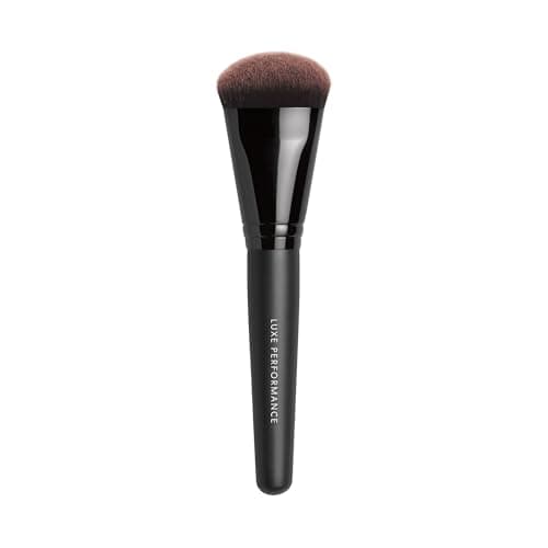 Image of bareMinerals Luxe Performance Brush - Perfect for Blending Foundation, Powder + Liquid, Builds Coverage, Synthetic Fibers, Vegan