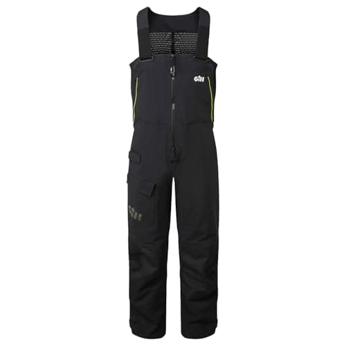 Image of Gill Mens OS2 Offshore Sailing Trousers/Salopettes - Waterproof, Windproof & Breathable (Black, L)