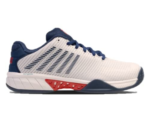 Image of K-Swiss Performance Hypercourt Express 2, Tennis Shoe, Blanc de Blanc/Blue Opal/Lollipop,