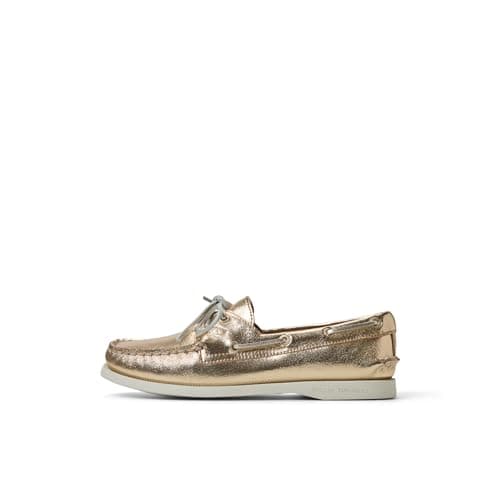 Image of Sperry Top-Sider Women's Authentic Original 2-Eye Boat Shoe, gold, 43 EU