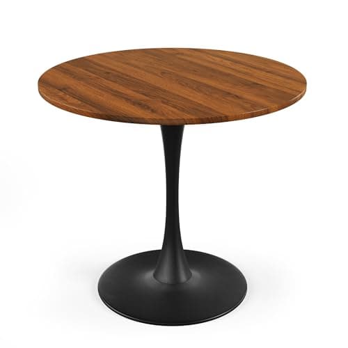 Image of URBNLIVING 80cm Round Wooden Dining Dinner Side Table Kitchen Modern Living Room Furniture (Oak)