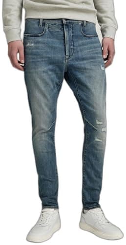 Image of G-Star Men's D-Staq 3D Slim Jeans, Blue (antique faded blue topaz restored D05385-C051-G546), 31W / 30L