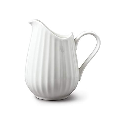 Image of Wm Bartleet & Sons, Porcelain Traditional Fluted Jug 200 ml, ⅓ Pint - White