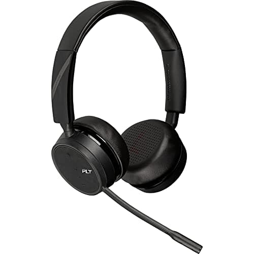 Image of Plantronics - Voyager 4220 UC USB-A (Poly) - Bluetooth Dual-Ear (Stereo) Headset - Connect to PC, Mac, & Desk Phone - Noise Canceling - Works with Teams, Zoom & more