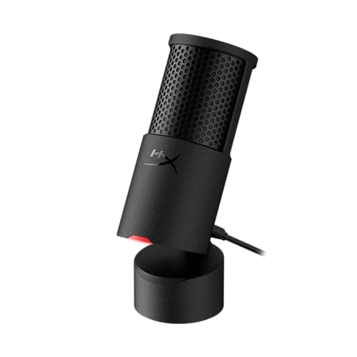 Image of HyperX SoloCast 2 – Gaming USB Condenser Mic for PC | USB-C to USB-A | Built-in Pop Filter | Internal Shock Mount | Plug and Play | 24-bit / 96kHz | Compact Tiltable Stand | Black