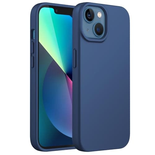 Image of JETech Silicone Case Compatible with iPhone 13 6.1-Inch, Silky-Soft Touch Full-Body Protective Case, Shockproof Cover with Microfiber Lining (Cobalt Blue)