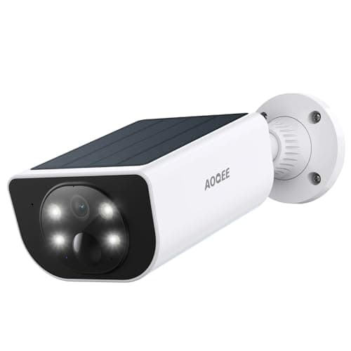 Image of AOQEE Security Camera Outdoor Wireless Solar - 2K CCTV Camera Systems, Battery Operated Home/House Security, PIR Detection, IP65, Colour Night Vision, TF card/Cloud Storage, S1