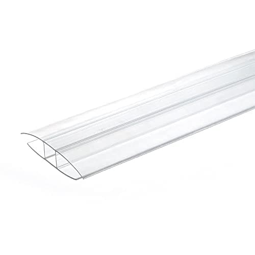 Image of Britshield Polycarbonate H-Profile Joining Strip - H-Section Main Bar for 4mm, 6mm, 10mm, 16mm & 20mm Sheets - Professional Roof Connector - Cut to Exact Size
