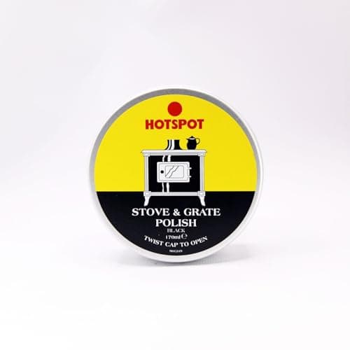 Image of Hotspot Stove and Grate Polish Black – Restores Shine, Protects Cast Iron Surfaces, Easy Application, Heat-Resistant Finish, Ideal for Wood Stoves and Fireplaces -170ml