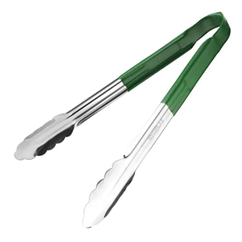 Image of Hygiplas 12274 Colour Coded Serving Tong Green - 300mm