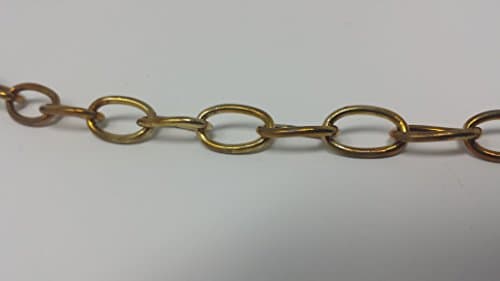 Image of Polished Brass Oval Chain 13mm x 8mm Links Sold in Meter Lengths