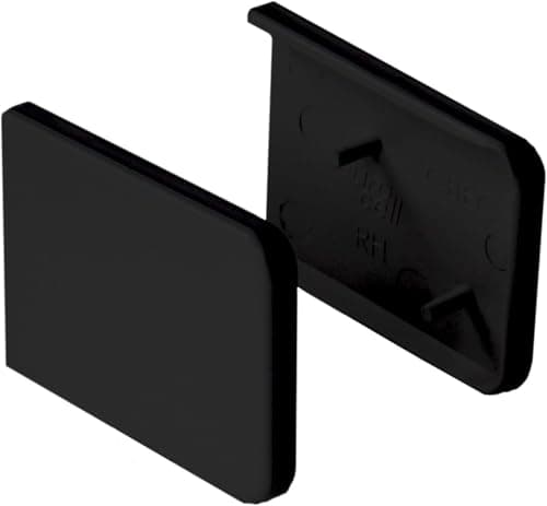 Image of Windows4You Short Window Cill End Caps (Pair) – uPVC Capping Board Trims for External Window Sill Finishing (Black Plain)