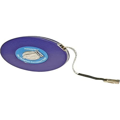 Image of Silverline Fibreglass Surveyors Tape 30m / 100ft x 13mm (MT38)