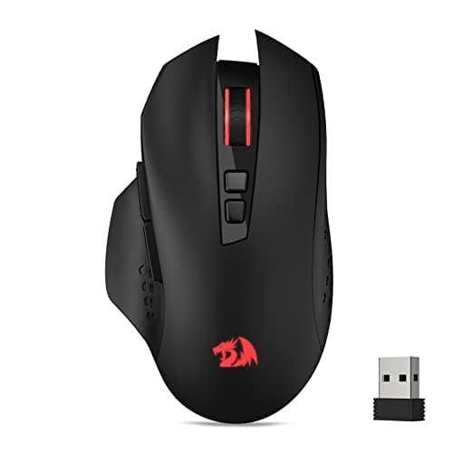 Image of Redragon M656 Gainer Wireless Gaming Mouse, 4000 DPI 2.4Ghz Wireless Gamer Mouse w/ 5 DPI Levels, 7 Macro Buttons, Red LED Backlit & Pro Software/Drive Supported, for PC/Mac/Laptop