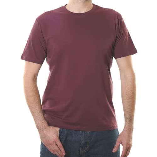 Image of Organic Signatures Men's Short-Sleeve Crewneck Cotton T-Shirt - Red - XL