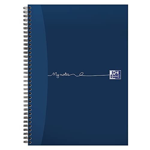 Image of Oxford My Notes A4 Card Cover Wirebound Notebook, Ruled with Margin and Perforated, 200 Page, 1 Notebook Black