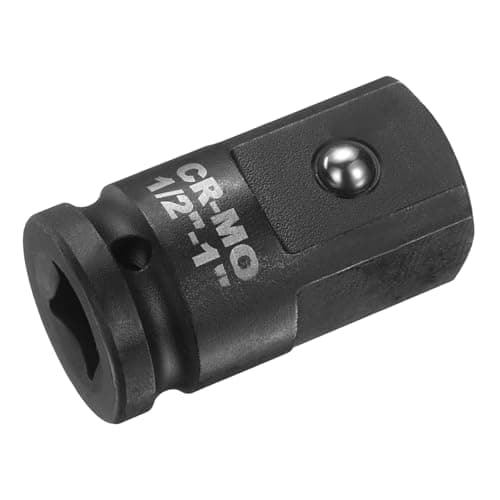 Image of sourcing map Impact Socket Adapter 1/2" Female to 1" Male Square Drive Increaser Standard SAE CR-MO Steel Converter Impact Driver Ratchet Wrench Breaker Bar Conversion, Black