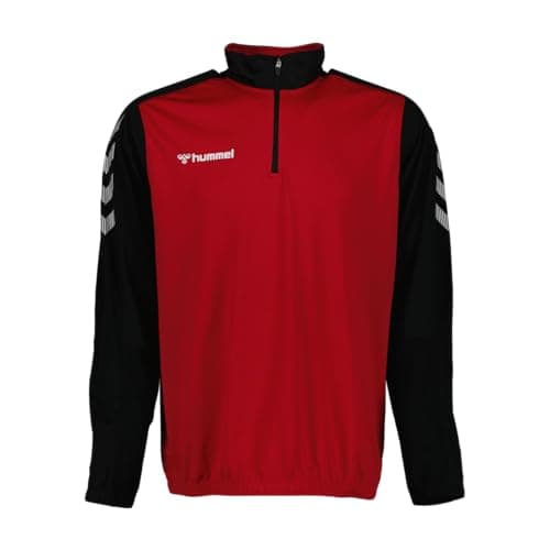 Image of hummel Half Zip Sweatshirt, True Red and Black