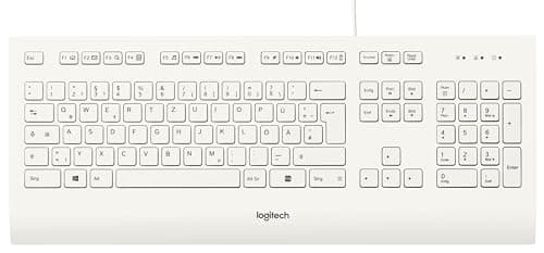 Image of Logitech K280e Pro Wired Business Keyboard, QWERTZ German Layout - White