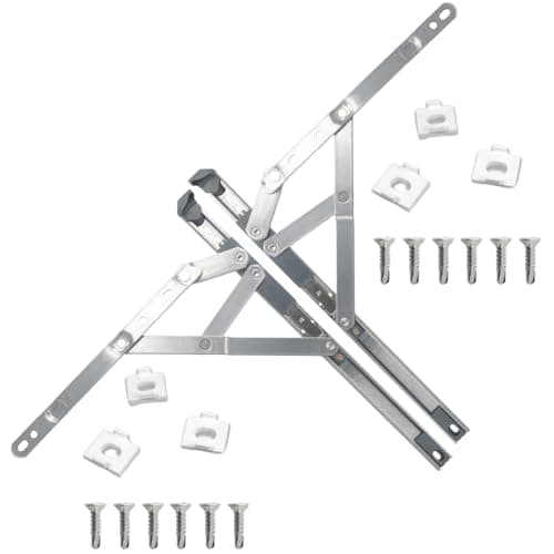 Image of Egress Friction Stay Window Hinges 12" – Universal uPVC Easy Clean Hinges – 13mm & 17mm Stack Heights – Double Glazing Friction Stay Window Hinge Kit