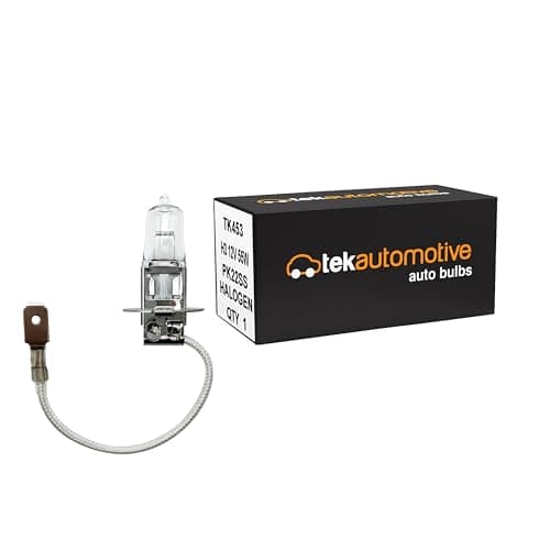 Image of Tek Automotive H3 453 Halogen 12V 55W Bulb for Headlight Fog Light and Cornering Lamps, PK22s Road Legal E Approved Replacement