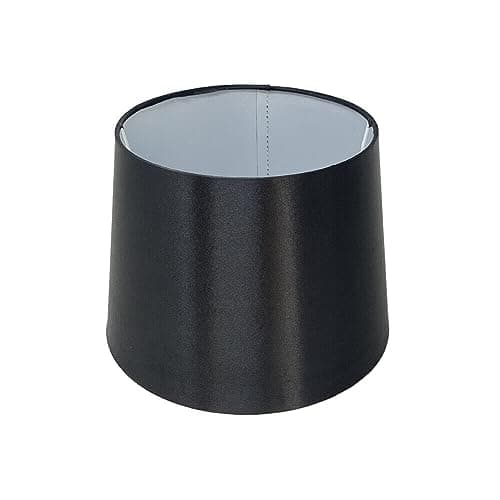 Image of 12" (30cm) Empire Silk Fabric Drum Shape Table Lamp & Ceiling Pendant Light Shade (Black)