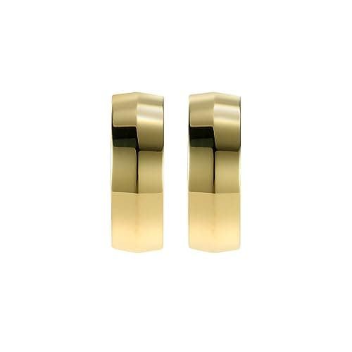 Image of Fossil Women's Gold tone stainless Steel with hoop closure Earrings