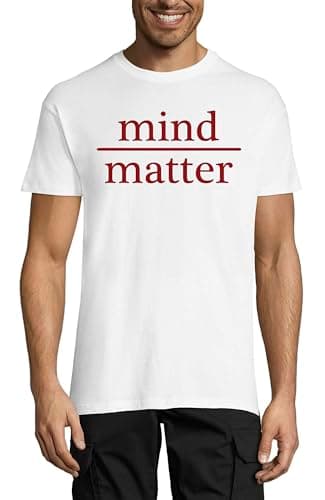 Image of Mind Over Matter Math Logo Men's Crew Neck T-Shirt White XXX-Large