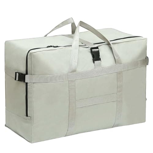 Image of Travel Duffle Bag, Extra Large Lightweight Holdall Bag, Foldable Travel Bags with Hand Strap, Waterproof Carry Bags, for Sports Moving Daily Storage, for Men Women, 70 * 35 * 48cm, Grey