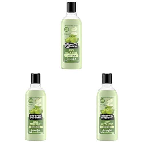 Image of Alberto Balsam Juicy Green Apple Conditioner - 300ml - with Pro-Vitamin B5-24Hr Fragrance (Pack of 3)