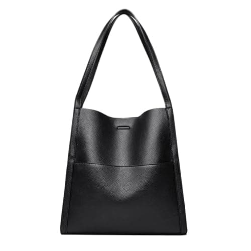 Image of GOIACII Tote Bags for Women Soft Vegan Leather Shoulder Purse Large Capacity Hobo Handbag Black