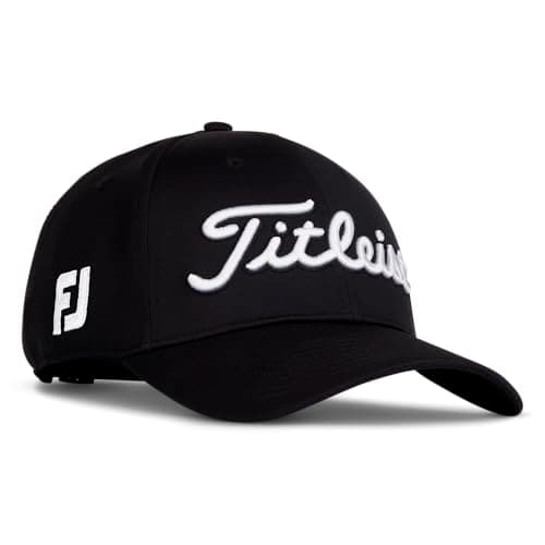 Image of Titleist Tour Performance Golf Cap, Black/White, Adjustable
