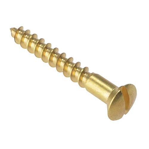 Image of ForgeFix Wood Screws - Solid Brass | 1 1/2" x 8 | Raised Head | Box 200
