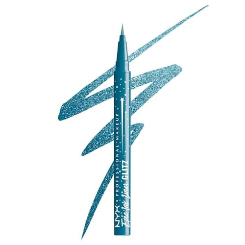 Image of NYX Professional Makeup Epic Ink Jeans Glitz Liquid Eyeliner, Long-Lasting Waterproof Eyeliner With Glitter, Easy to Use, 1 Swipe Glitter Liner, Shade: Tapered Twinkle