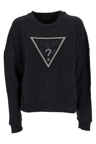 Image of GUESS Sweatshirt (IT, Text, L, Regular, Regular, Black E26GU03 W5YQ04KC8I0 JBLK)