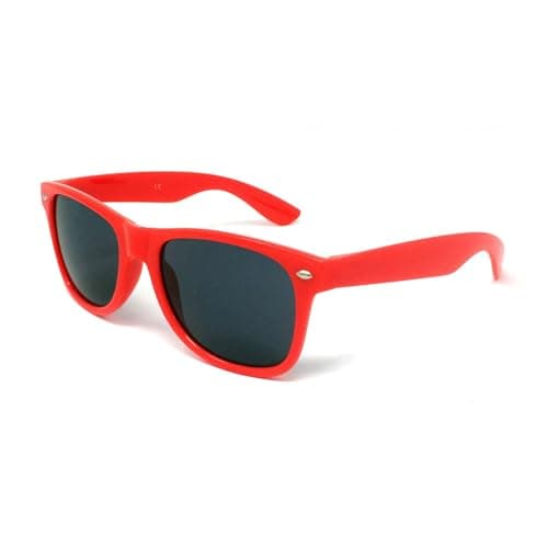 Image of WS UK Adults Classic Sunglasses with UV400 Protection - Unisex (Red)
