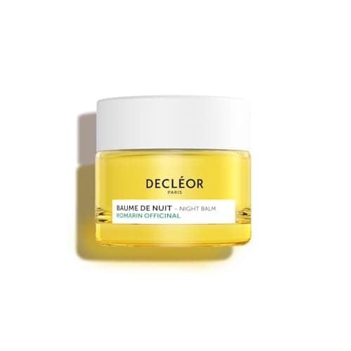 Image of Decléor Rosemary Officinalis Night Balm 15ml – Overnight Face Balm for Oily Skin, Sebum Control, Clarifying Care, Skin Balancing Moisturiser with Essential Oils
