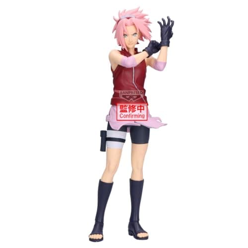 Image of Banpresto Sakura Haruno Naruto Shippuden Action Figure - Grandista 26 cm - PZ71144P Multicolor - Collectible Figure - Ideal for Anime Fans