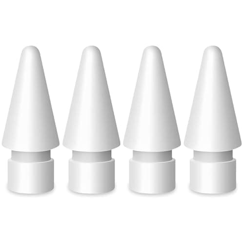 Image of flintronic Tips Compatible with Apple iPad Pro pencil, 4 Pack Replacement Tips for Apple Pencil 2nd Gen & 1st Gen, High Sensitivity Pencil Nibs Replacement Tips for iPad Pro iPencil nibs - White