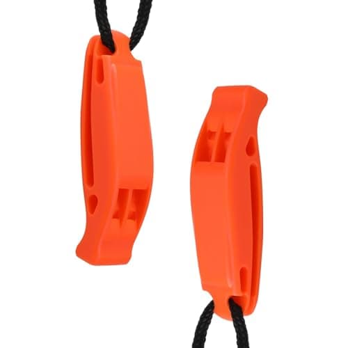Image of JOYVOX 2 Pcs Emergency Whistles with Reflective Safety Lanyard for Hiking - Loud Survival Whistle Set
