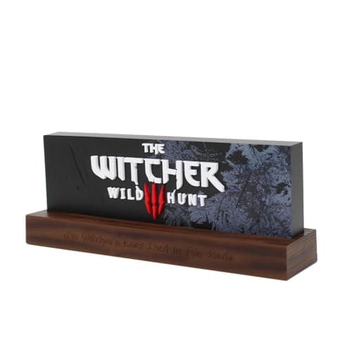 Image of Neamedia The Character Company The Witcher III: Wild Hunt Logo Light, Official License, LED Mood Lamp for Living Room or Office, Compatible with Mobile, XBox, PS5 and PC, Gift Idea