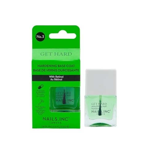 Image of Nails.Inc Get Hard Base Coat, Hardening Base Coat Infused with Retinol, Protects and Smooths Nails, Chip Resistant, Cruelty Free, Vegan 14ml