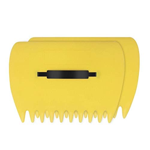 Image of KINGLAKE Garden Leaf Grabbers, Leaf Collector Garden Leaf Scoops with handles, Large Plastic Hand Held Rakes for Picking up Leaves Garden Rubbish Yard Waste Tidy, Lightweight, Yellow