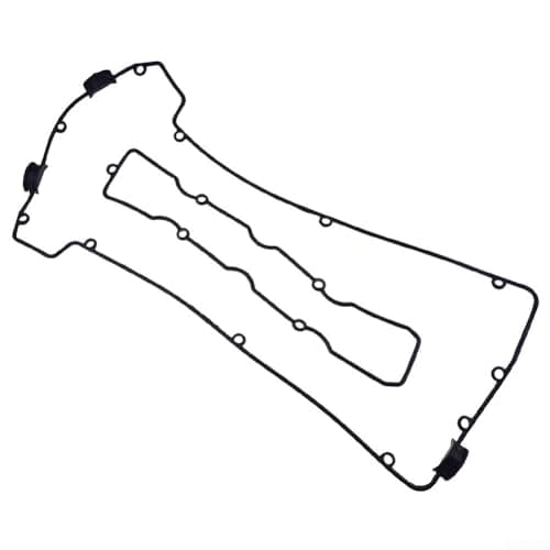Image of Rocker Cover Gasket Set for Saab 900 II, 9-3 I, 9-5 I, Replaces 8822041, 55555634, 09483181, High-Strength Rubber Valve Cover Seal, Direct Fit Replacement, Black