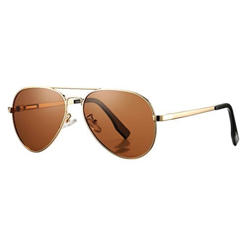 Image of COASION Pilot Polarised Sunglasses for Small Face Mens Womens Juniors Retro Uv400 Protection Vintage Shades